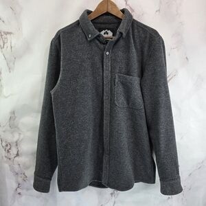 Coalatree Shirt Jacket Mens Large Wool Gray Button Down Shacket Chamois